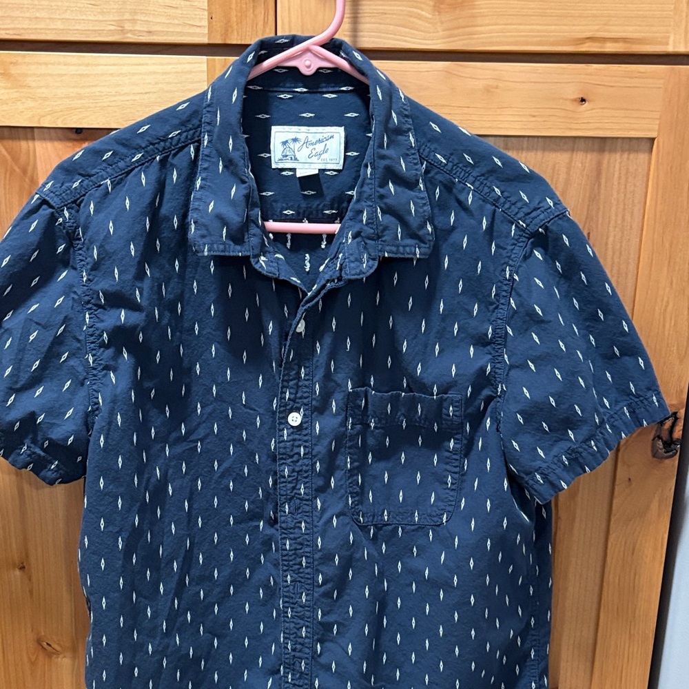 American Eagle Outfitters Dark Blue Casual Shirt